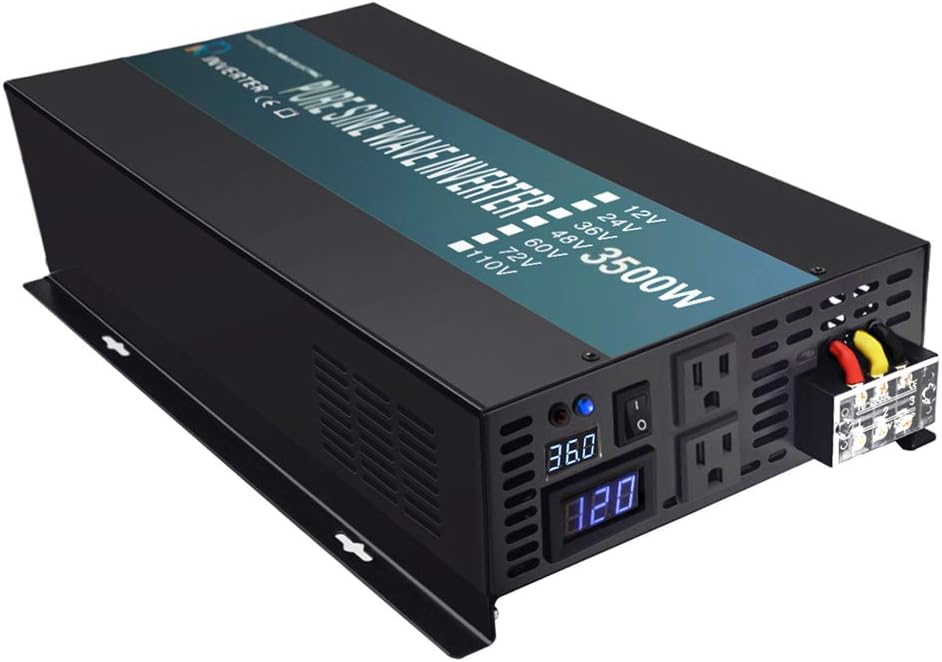 3000 Watt Continuous 6000 Watt Peak 36v Pure Sine Wave Power Inverter with 2 AC Outlets H420