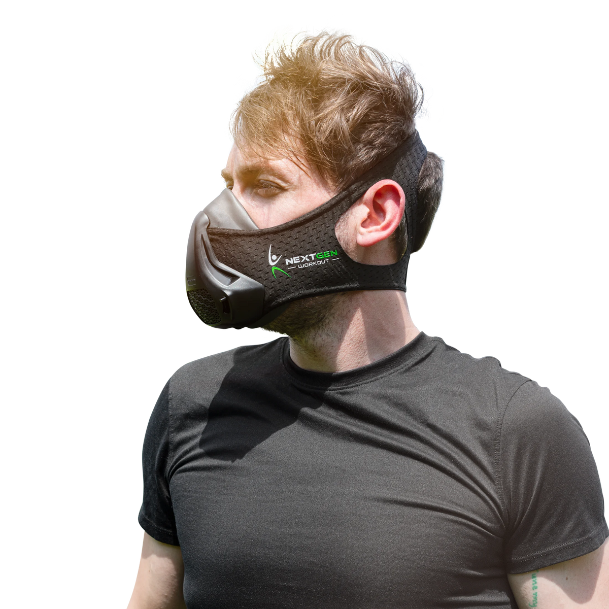 Black Workout Mask with 8 Replaceable Carbon Filters N29357