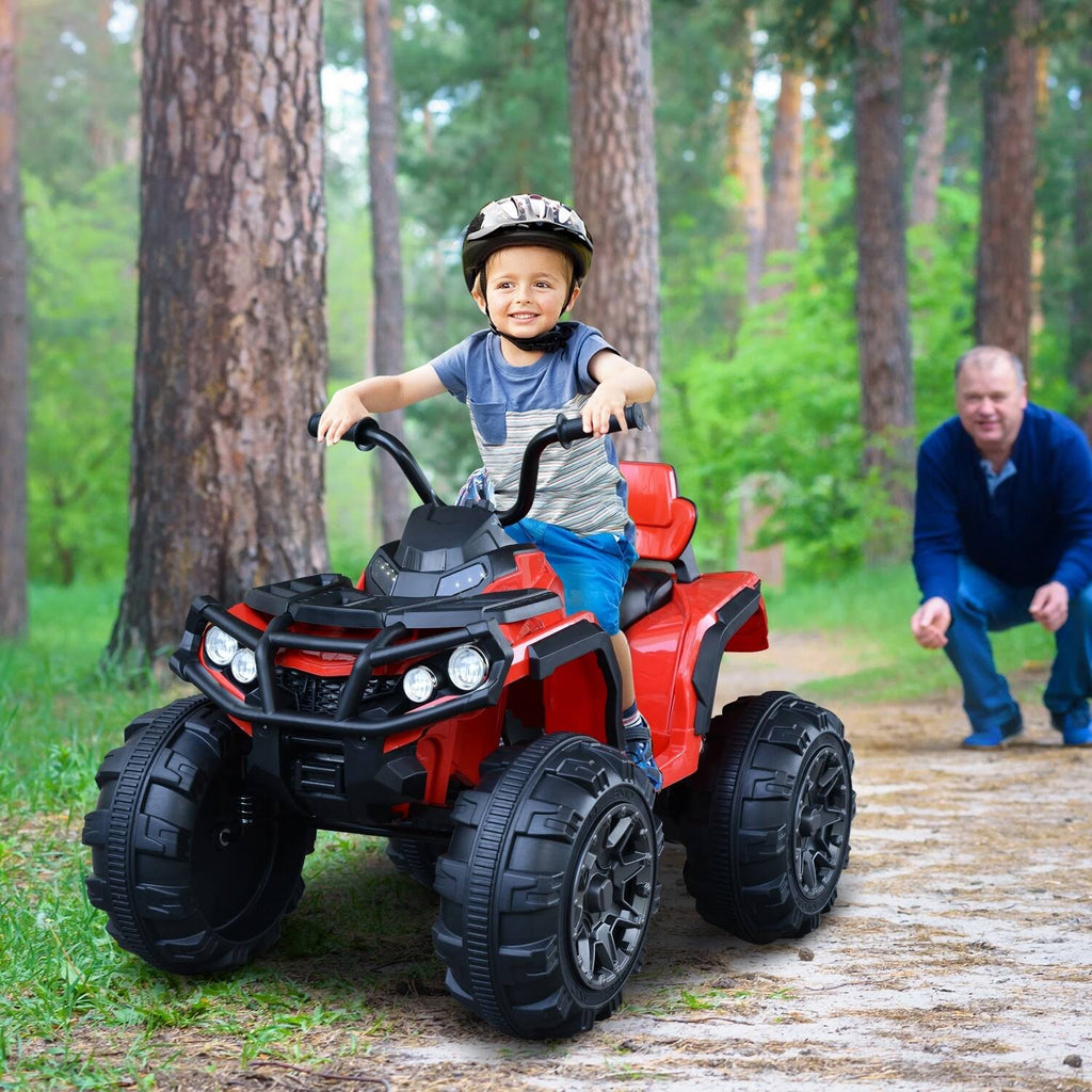 Red Kids Ride-On ATV Car with Working Headlights H9826