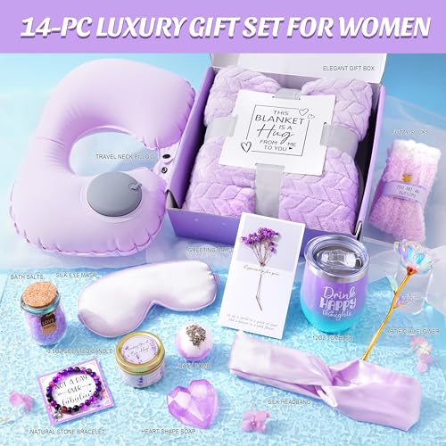 Ocean Relaxing Spa Gift Basket Care Package with Blanket L654841