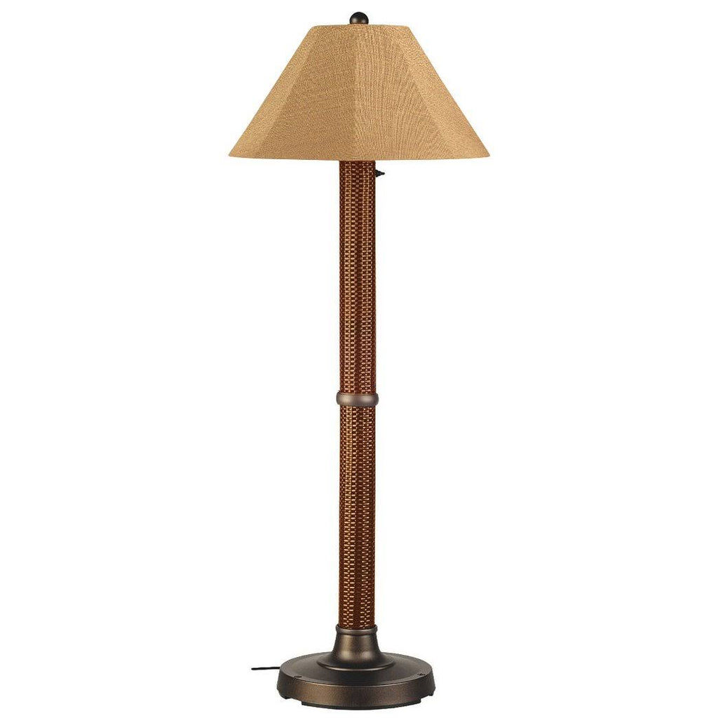 60 inch Floor Lamp with Wicker Body & Linen Shade N517398
