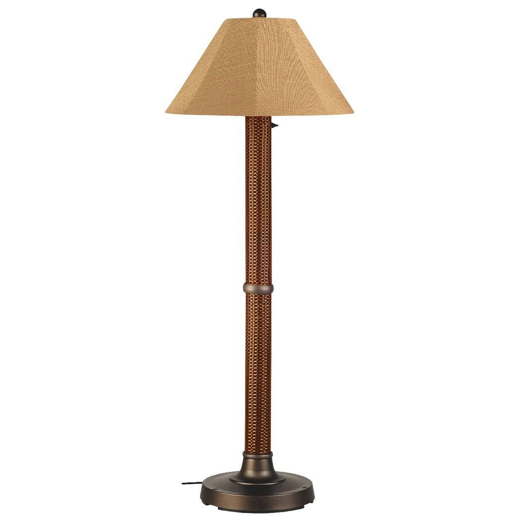60 inch Floor Lamp with Wicker Body & Linen Shade N517398