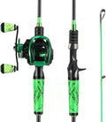 Medium Fast Baitcasting Fishing Rod and Reel Combo, 24-Ton Carbon Fiber 2 Pieces J8353