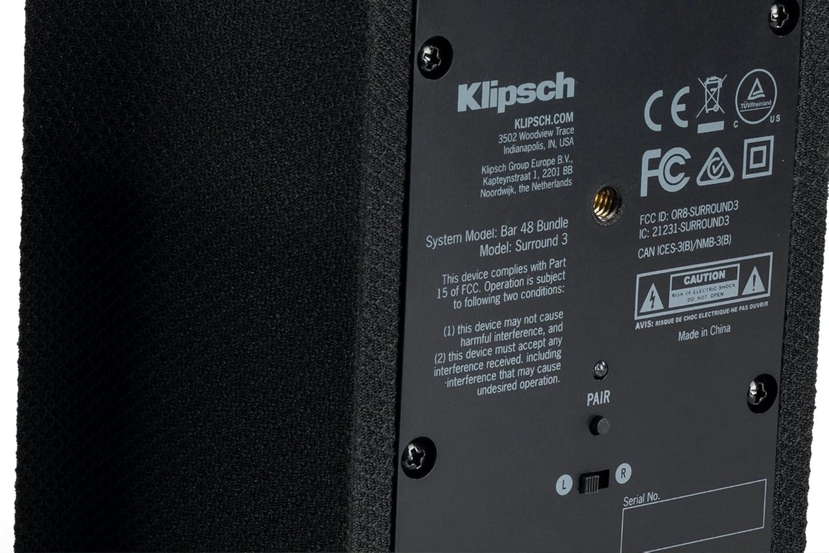 Black Surround 3 Speaker Pair F66545