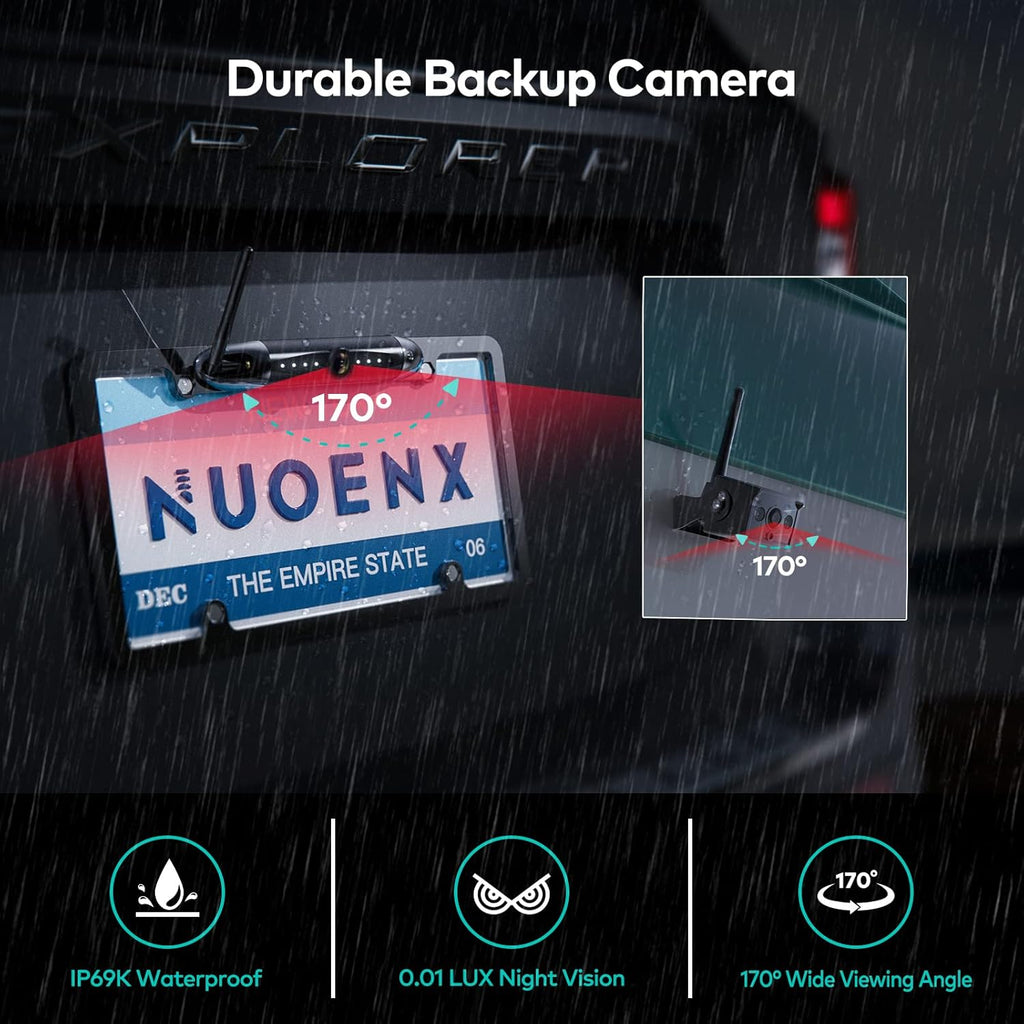 Wireless Backup Camera 5 Inch HD Monitor IR Night Vision Waterproof B9098