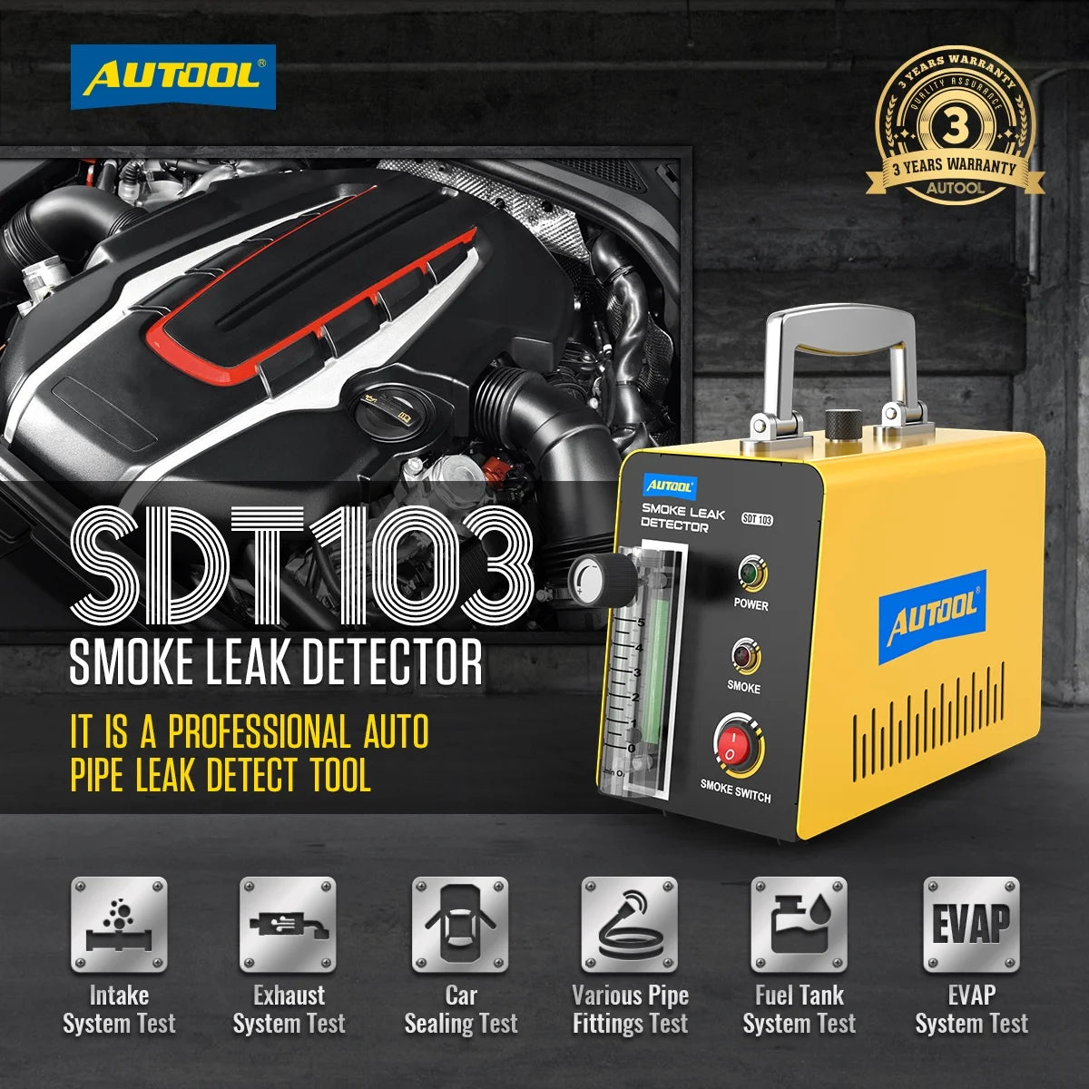 DC12V Car EVAP Smoke Machine Leak Tester Y430060