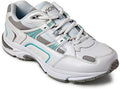 White and Blue Leather Walking Shoes 11 Wide F57996
