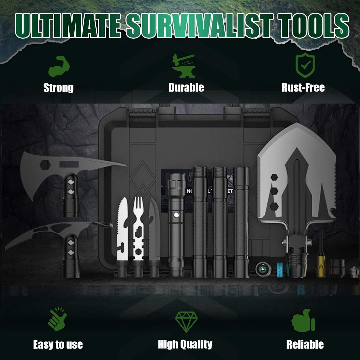 Folding Survival Shovel Multitool N32828