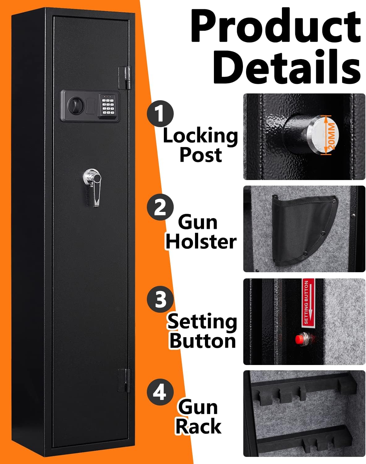 Gun Safe with Adjustable Dividers & Racks O4679