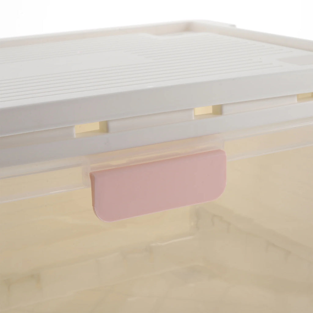 Pink Heavy Duty Collapsible Storage Crate with Lids W620