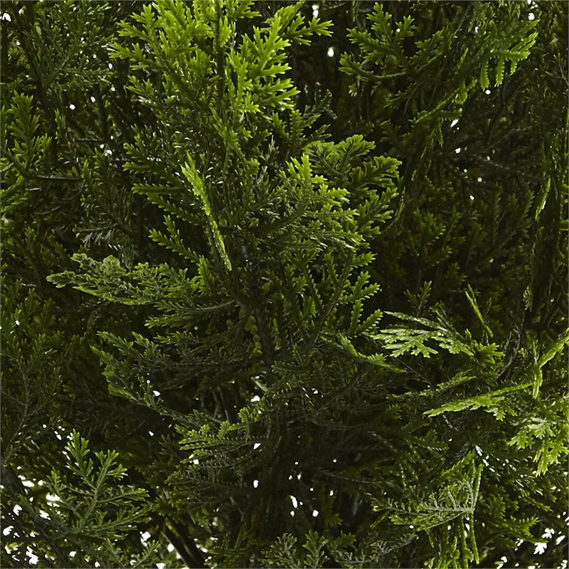 2'H Artificial Cedar Bush With Pot, Green/Black S224