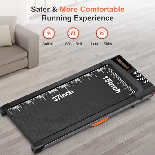 Under Desk Treadmill, 2 in 1 Portable Walking Jogging Running Machine with Remote Control, LED Display, 330lbs Y402