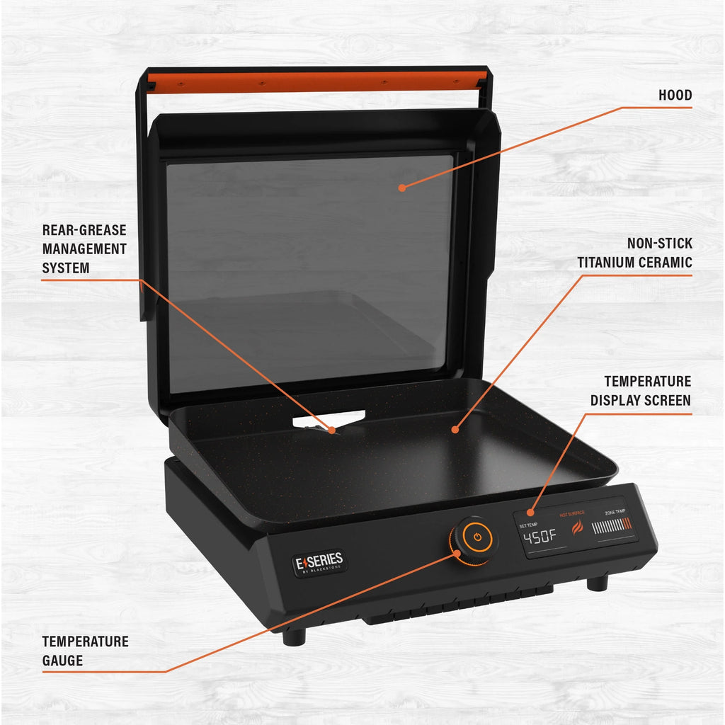 17 Electric Tabletop Griddle with Hood X918