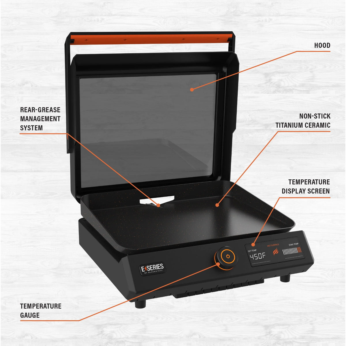 17 Electric Tabletop Griddle with Hood X918