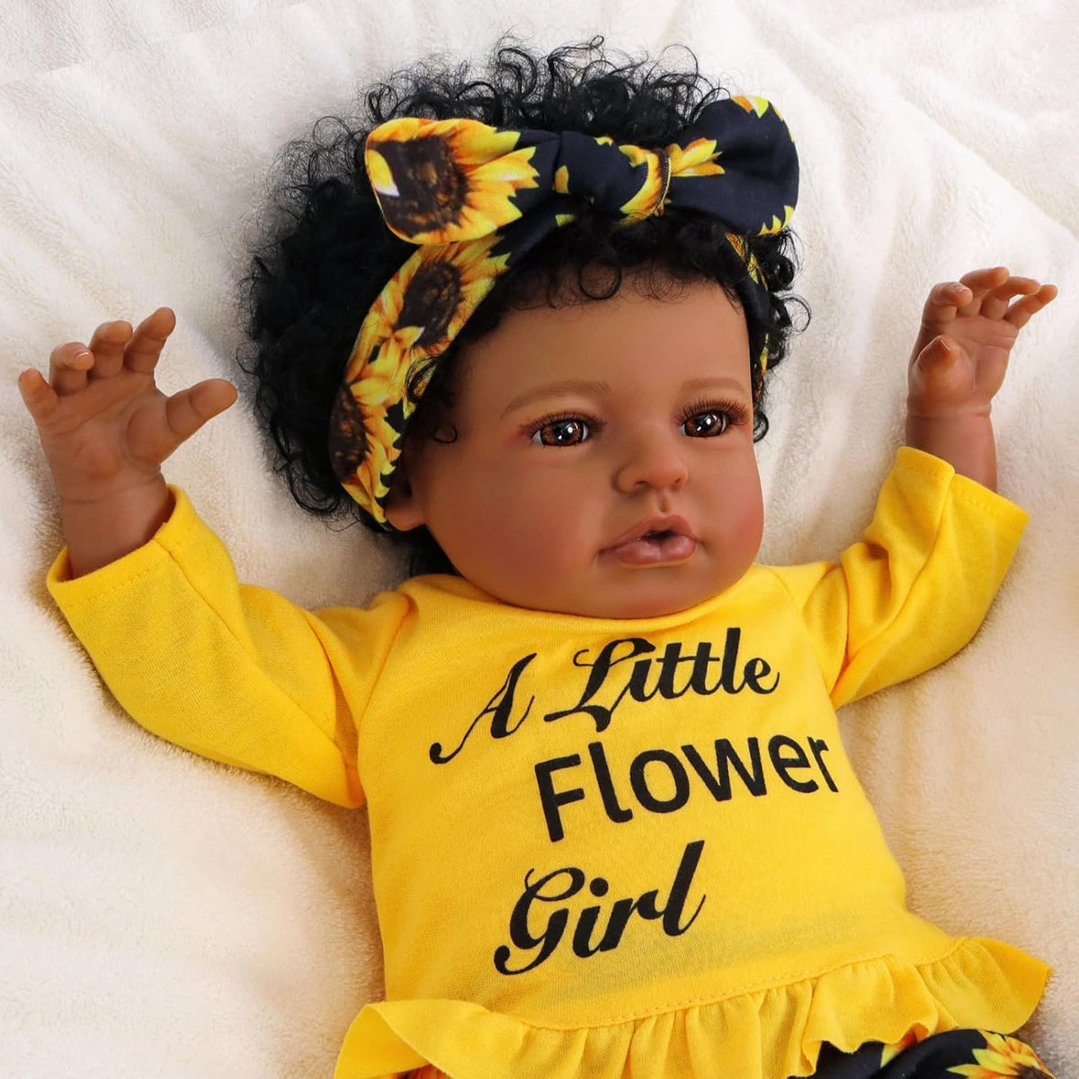 20 Inch Black Soft Vinyl Reborn Baby Doll O149