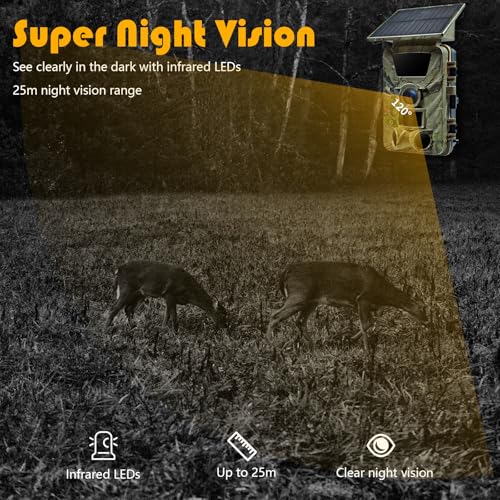 5K WiFi Solar Trail Camera with 64GB SD Card L979