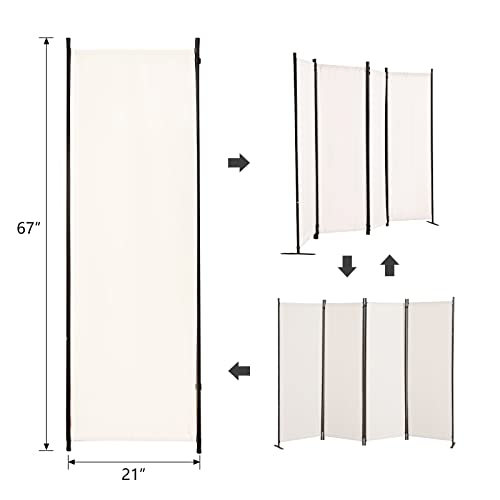 Black 6 Panel Folding Room Divider K3684