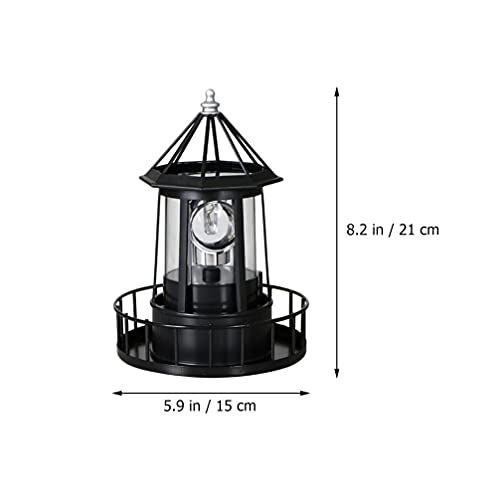 LED Solar Revolving Lighthouse Lamp V6372