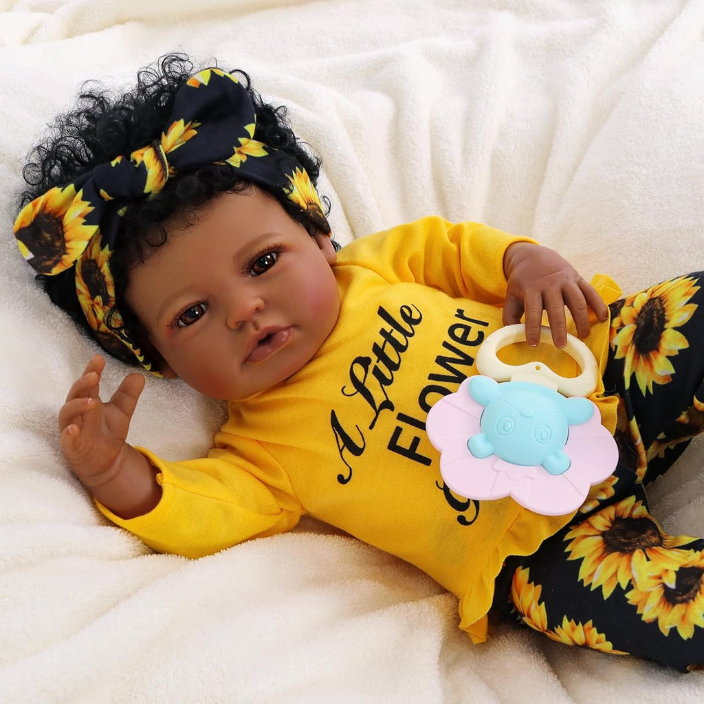 20 Inch Black Soft Vinyl Reborn Baby Doll O149