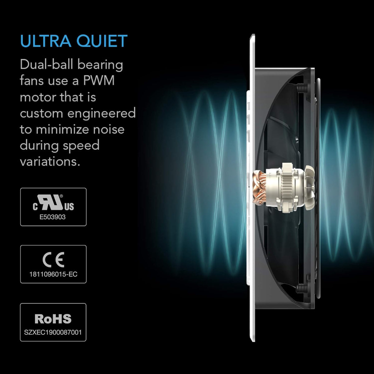 White Quiet Cooling Dual-Fan System with Thermostat Control R655539