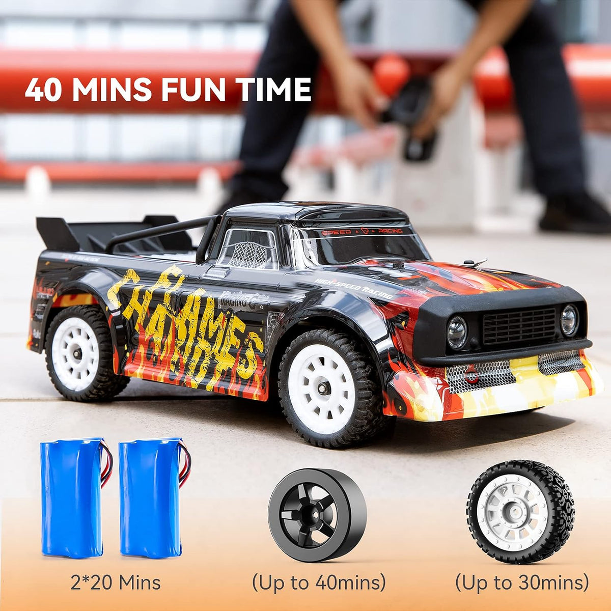 High Speed 4WD Remote Control Rally Car with 2 Batteries S12657