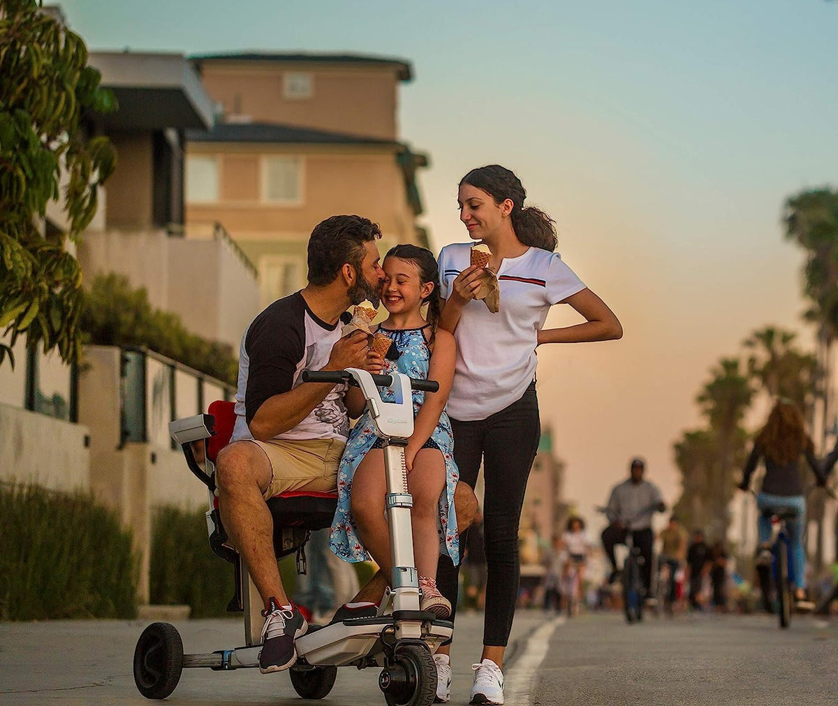 White Folding Mobility Scooter with Extended Range Battery N397202