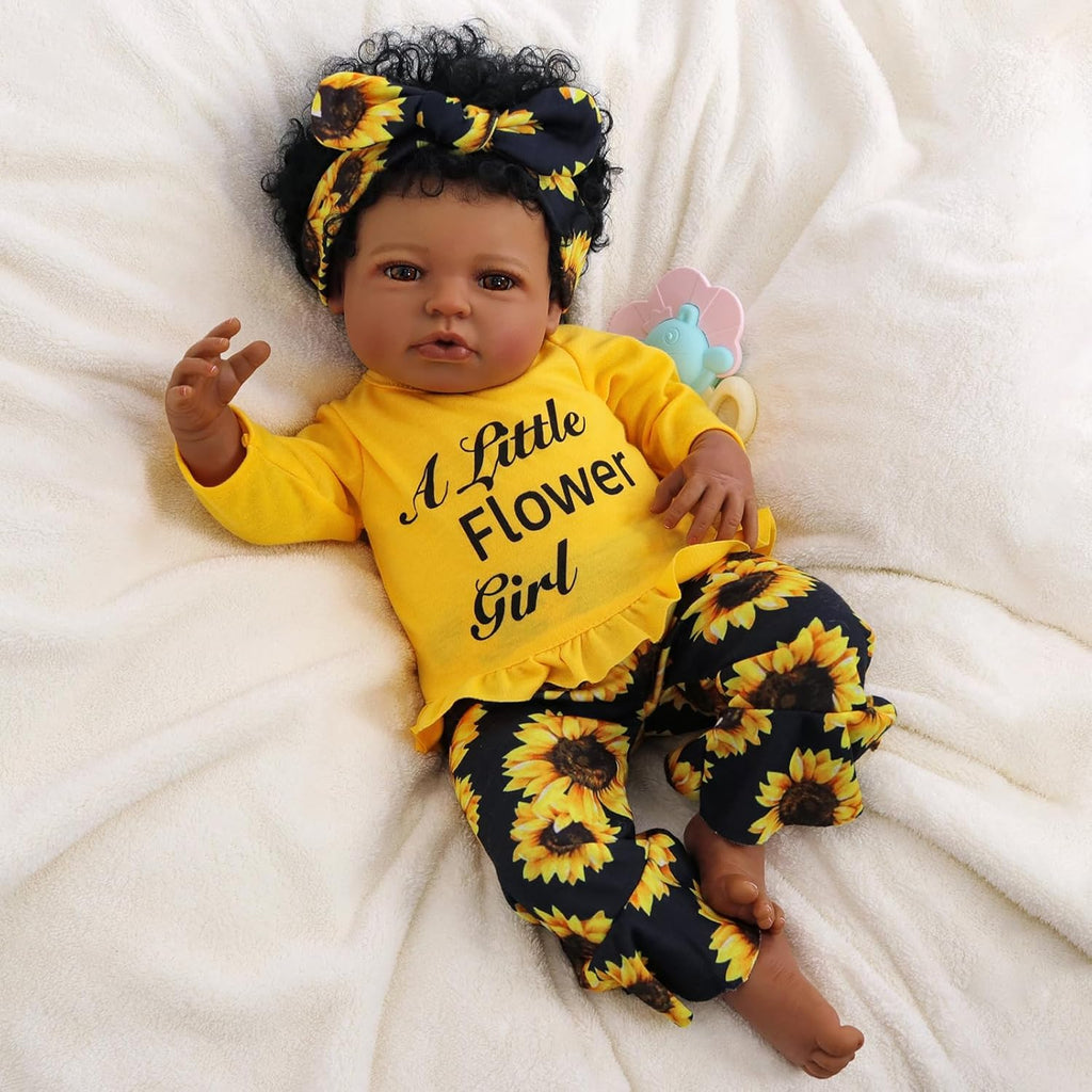 20 Inch Black Soft Vinyl Reborn Baby Doll O149