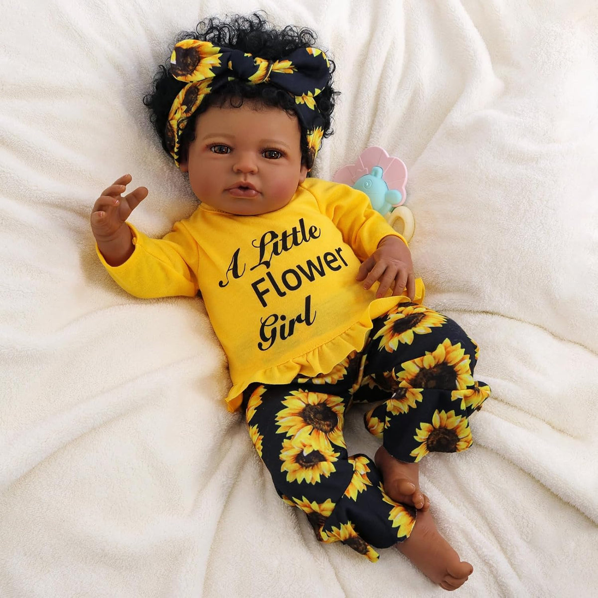 20 Inch Black Soft Vinyl Reborn Baby Doll O149