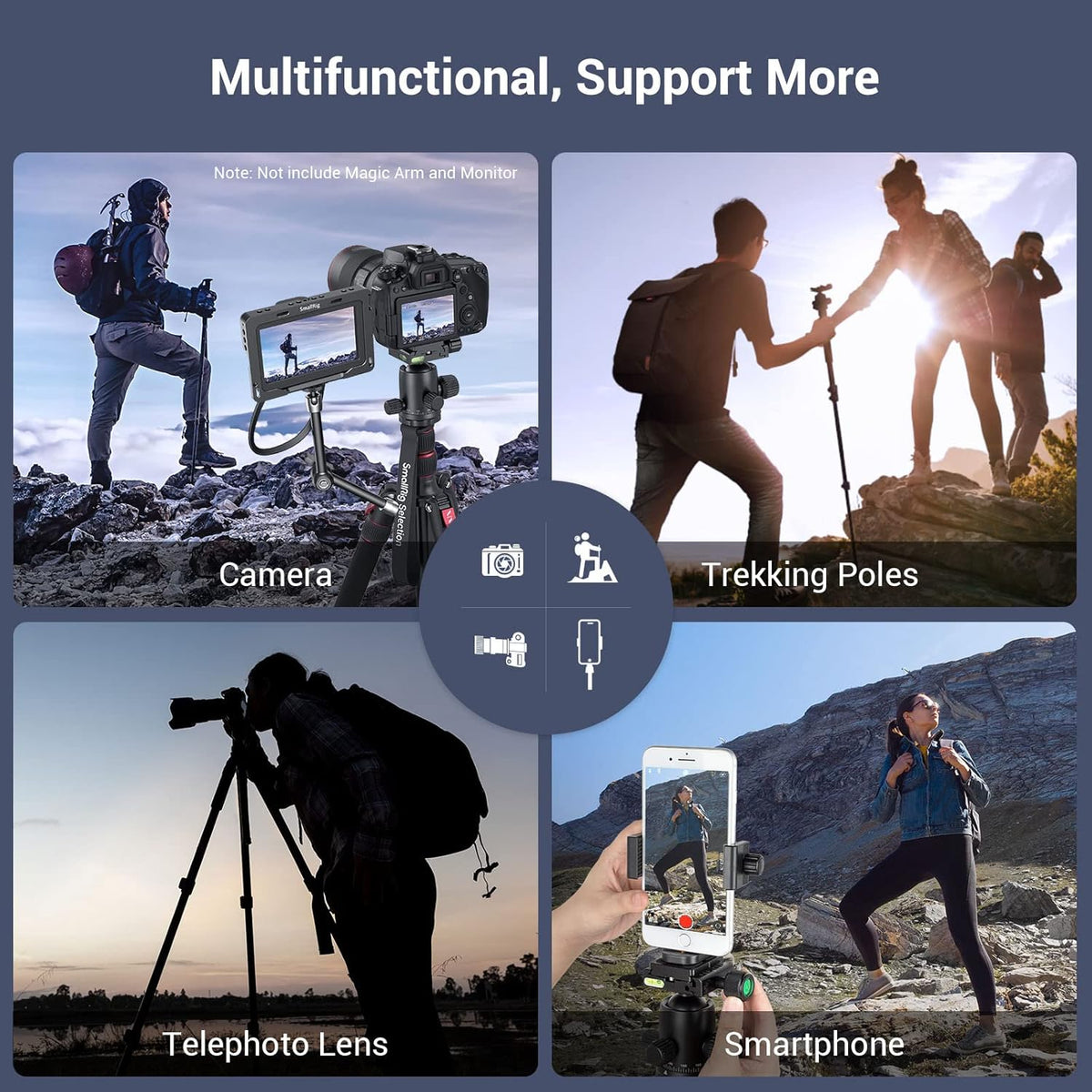Foldable Aluminum Camera Tripod and Monopod H15414