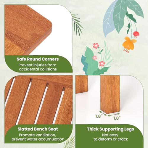 Wooden Plant Stand with Teak Oil Finish E932