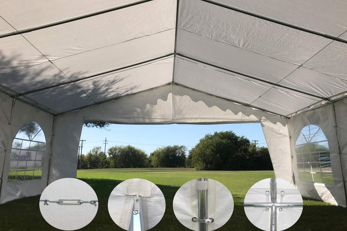 White 20'x20' Outdoor Party Tent Canopy Shelter O4888