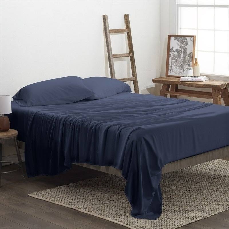 Rayon from Bamboo 4-Piece Bed Sheet Set Full Navy K788468