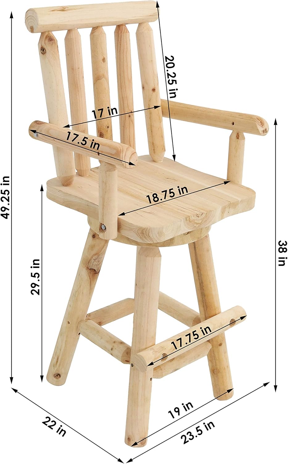 Unfinished Wood Bar Stool A945807