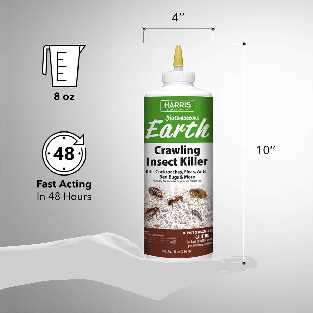 8oz Diatomaceous Earth Crawling Insect Killer H123535