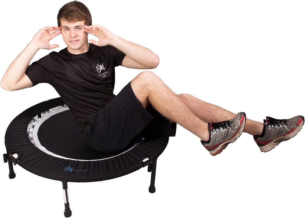 Folding Rebounder Mini Trampoline with Bar E6818