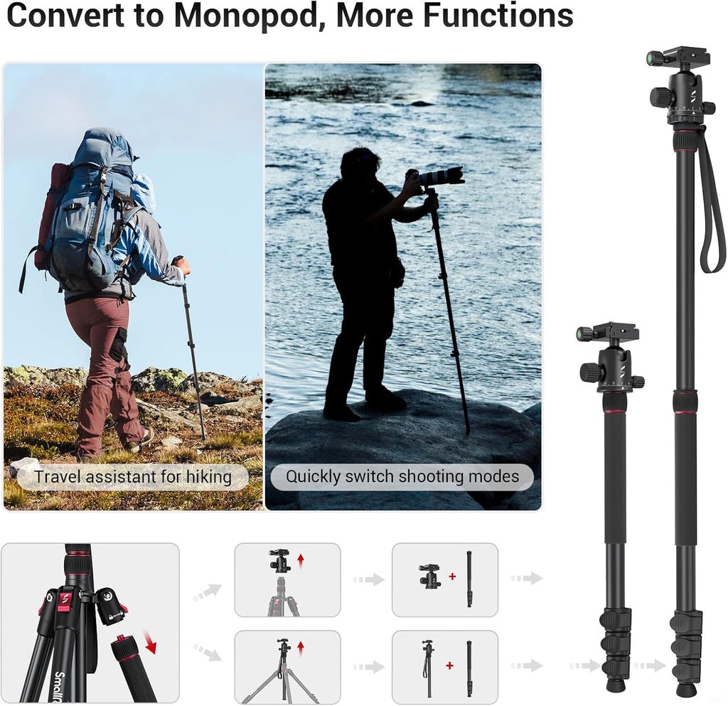 Foldable Aluminum Camera Tripod and Monopod H15414