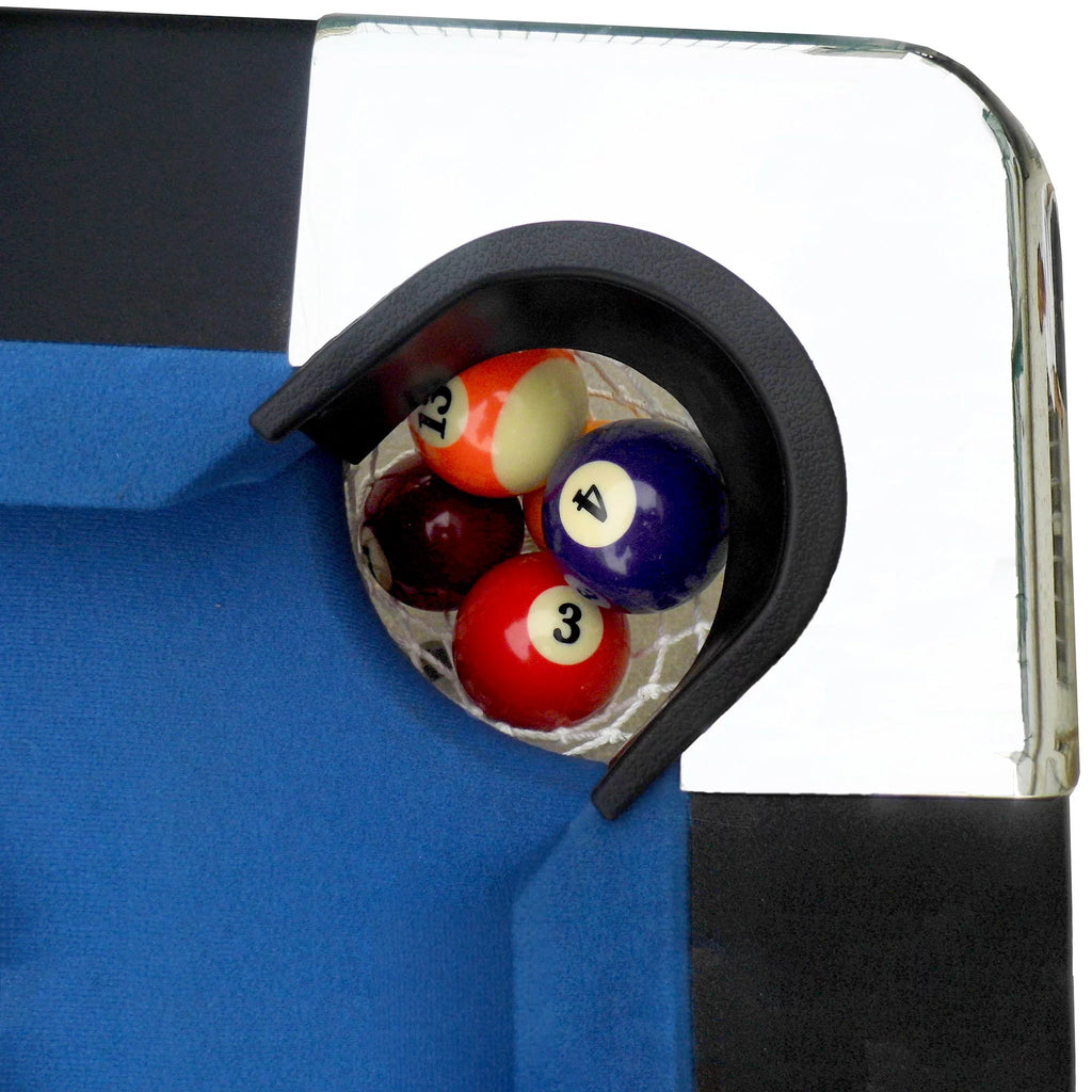 Portable Folding 6 ft. Pool Table, Blue Felt C786