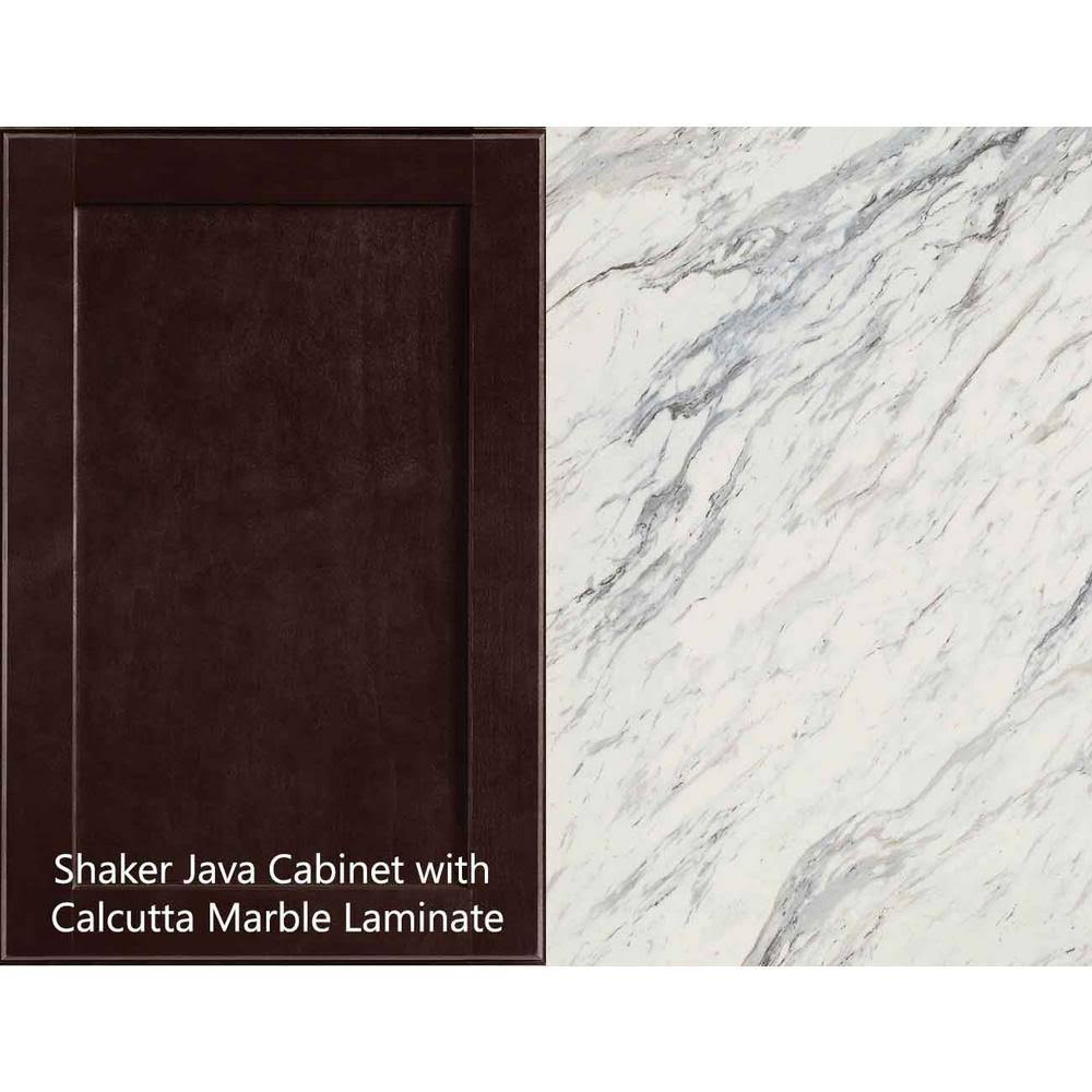 8 ft. Laminate Countertop Kit in Calcutta Marble with Valencia Edge X618