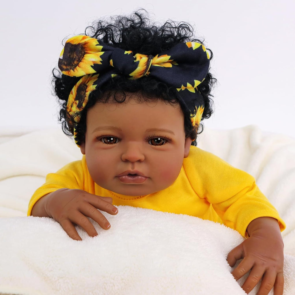 20 Inch Black Soft Vinyl Reborn Baby Doll O149