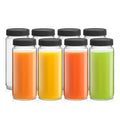 Set of 8 Glass Juice Bottles with BPA Free Lids M9257