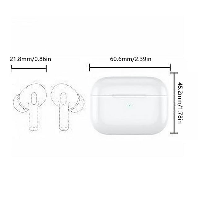 White Wireless Earphones with Charging Case N902659