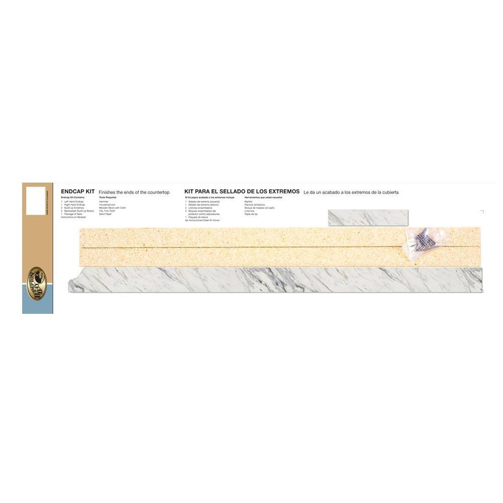 8 ft. Laminate Countertop Kit in Calcutta Marble with Valencia Edge X618