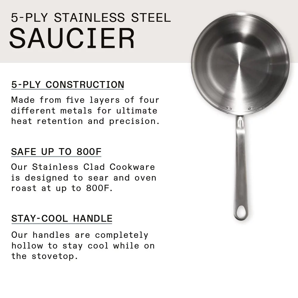2 Quart Stainless Steel Saucier Pan J67633