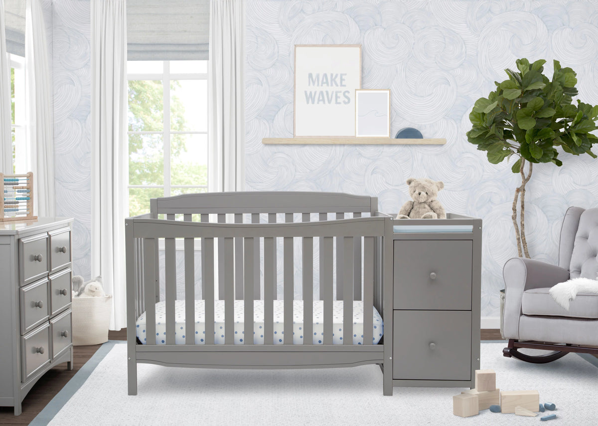 Gray Convertible Crib and Changer R990558