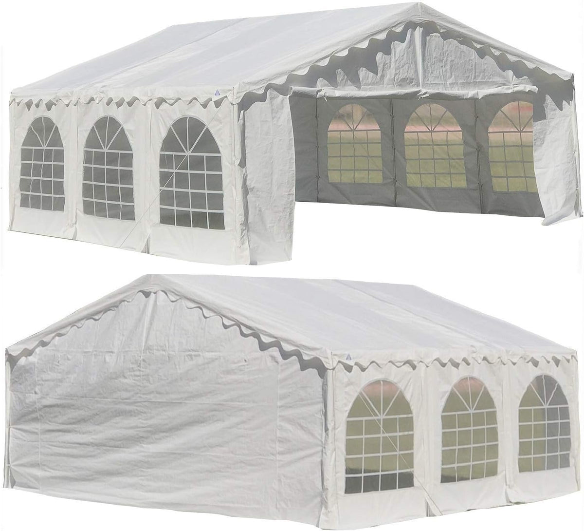 White 20'x20' Outdoor Party Tent Canopy Shelter O4888
