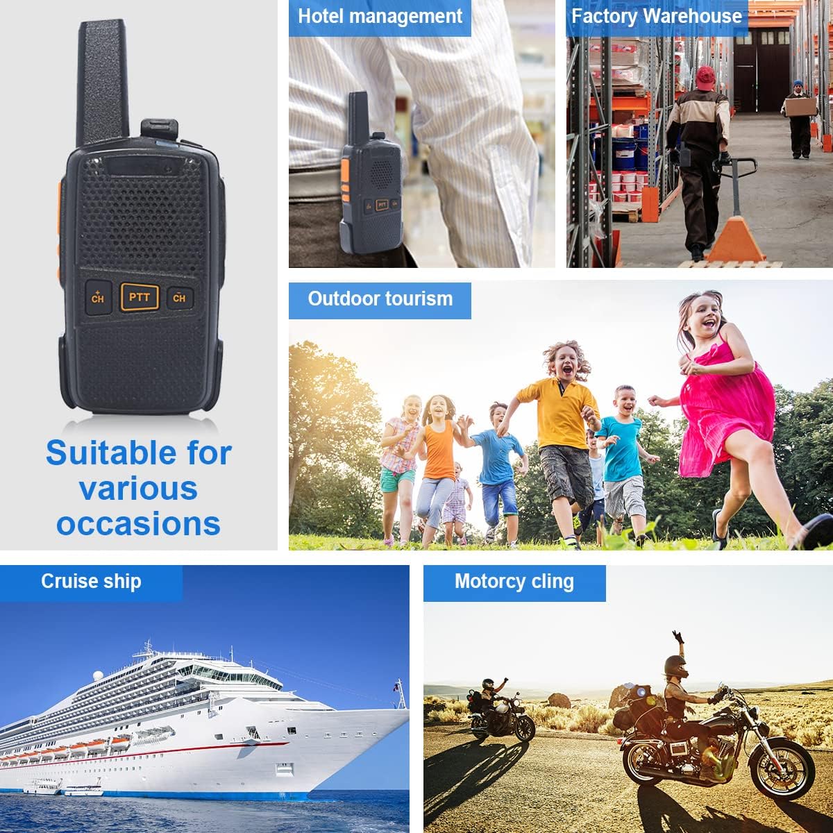 Wireless Intercom System 1.5 Mile Two Way Radio 2 Pack H9125