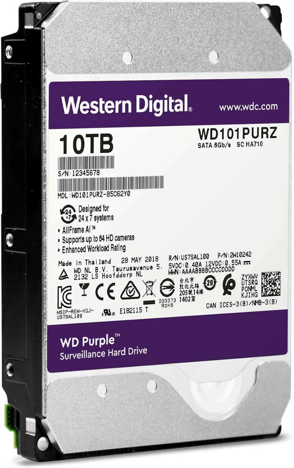 10TB Surveillance Internal Hard Drive H8924
