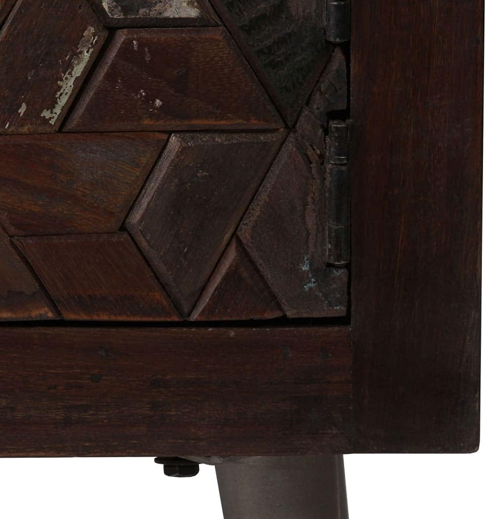 Solid Reclaimed Wood Side Table 15.7"x11.8"x19.6" U487087