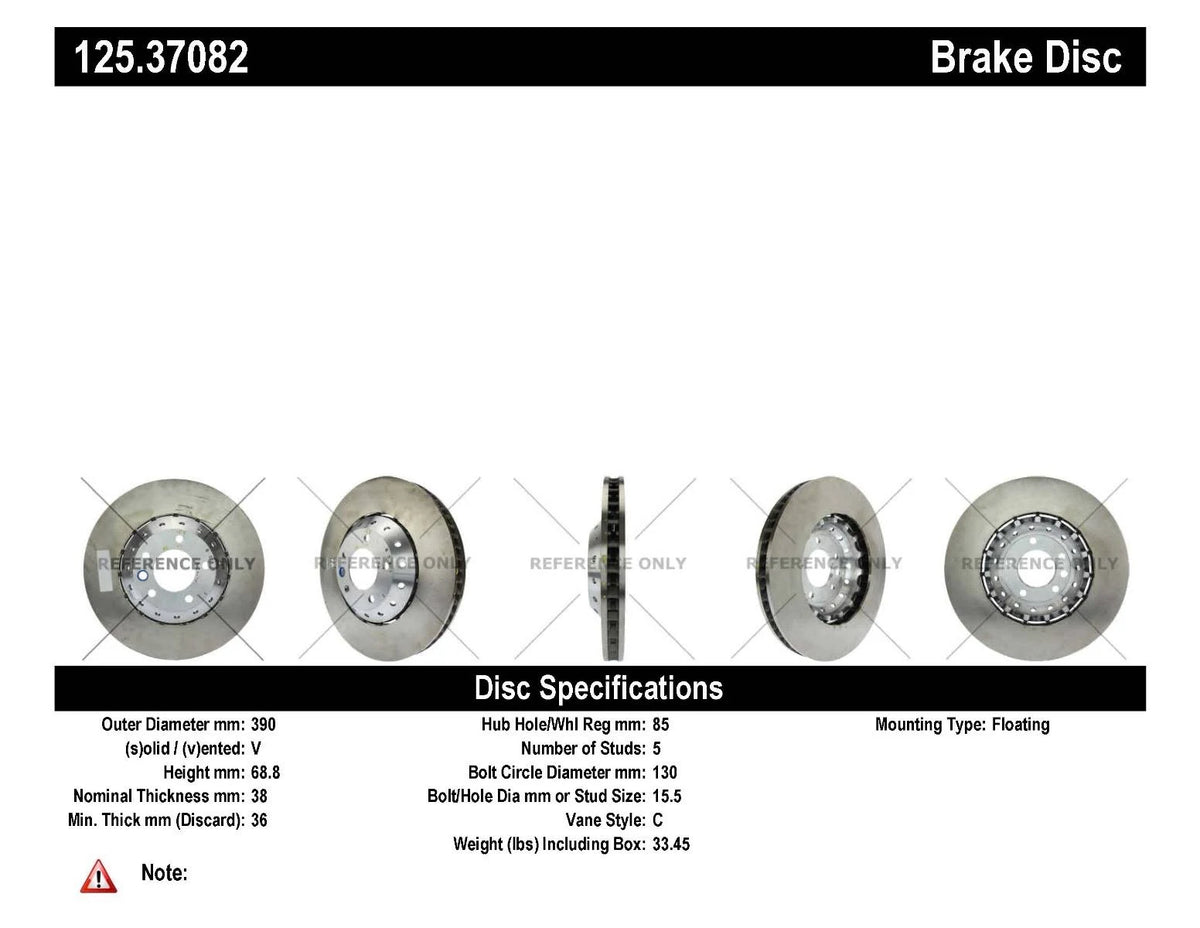 High Carbon Alloy Brake Rotor H37275