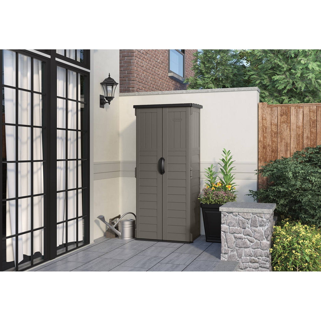 Gray Vertical Storage Shed Z5562